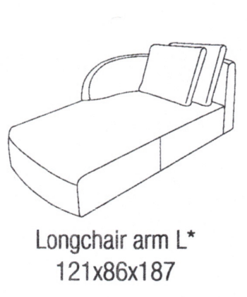 Medusa elementen: longchair arm links