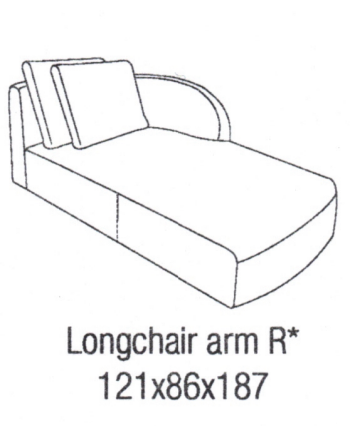 Medusa elementen: longchair arm rechts